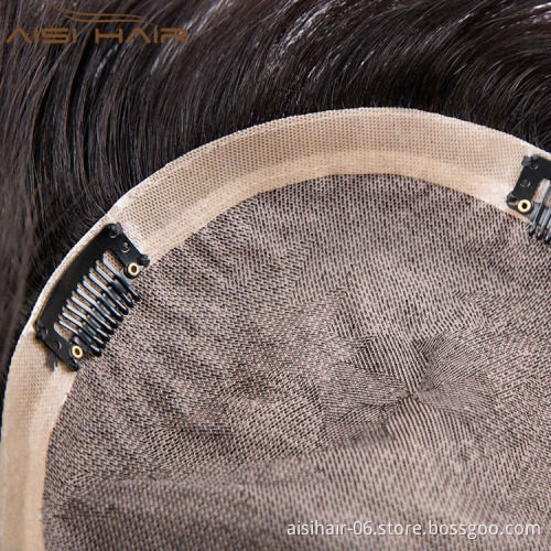 Aisi Hair 2018 New Style 100% Natural Indian Human Hair Price List , Toupees For Black Men